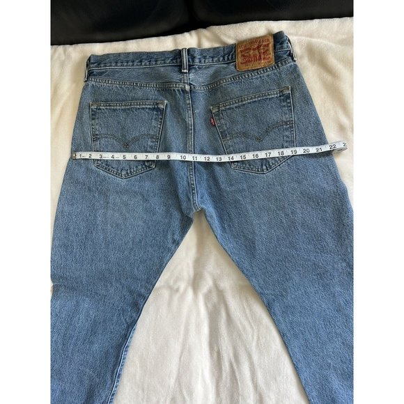 LEVi's Vintage 501 Button Fly Blue Jeans Denim Pants Men’s Size 34x30 - Picture 5 of 16